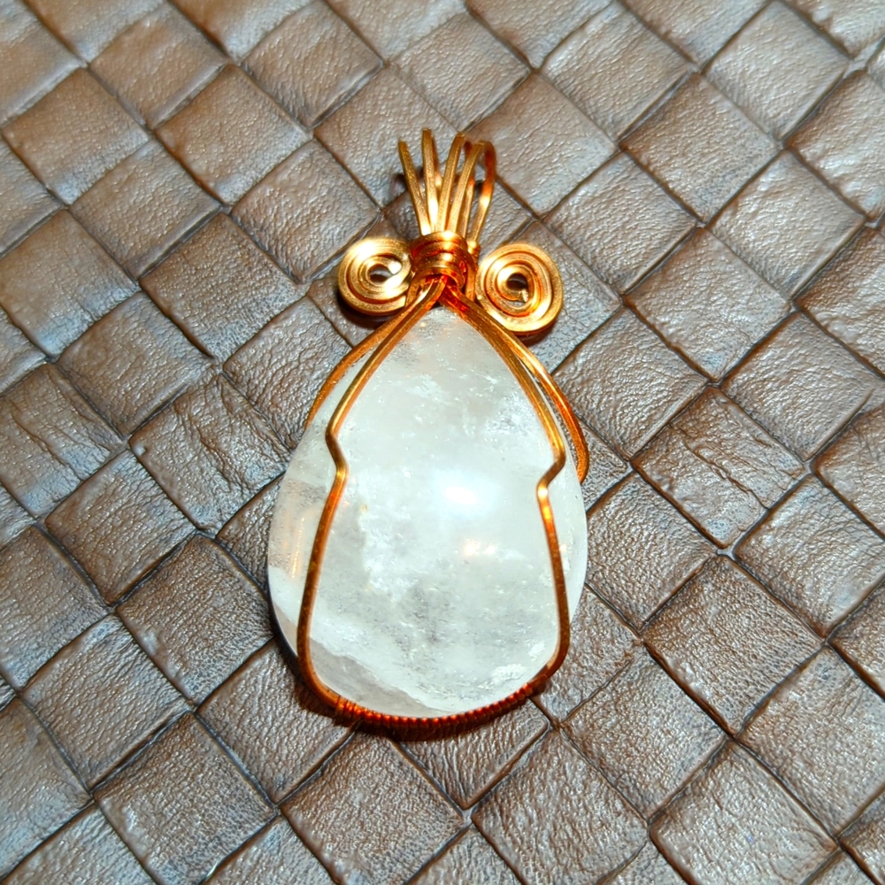 Quartz Crystal Pendant Handmade